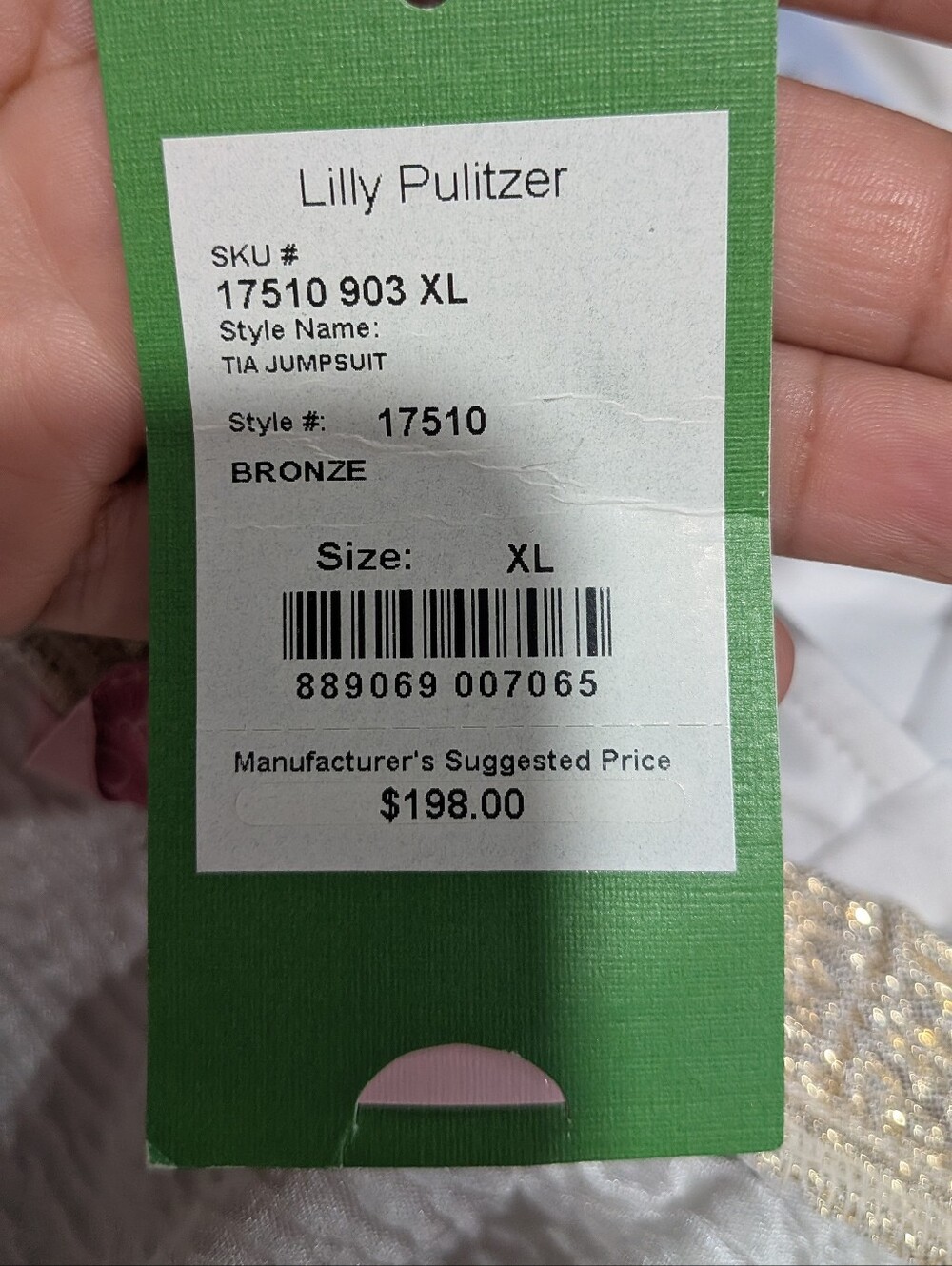 Lilly Pulitzer Strapless Gold Tie-Waist Jumpsuit - Picture 5 of 6